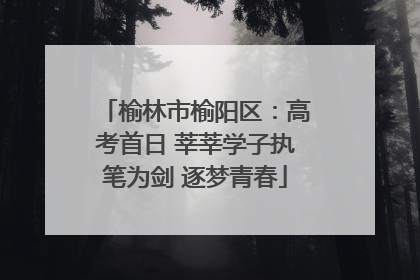 榆林市榆阳区：高考首日 莘莘学子执笔为剑 逐梦青春