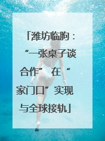 潍坊临朐：“一张桌子谈合作” 在“家门口”实现与全球接轨
