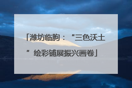 潍坊临朐：“三色沃土”绘彩铺展振兴画卷
