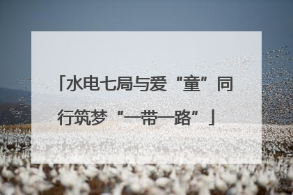 水电七局与爱“童”同行筑梦“一带一路”