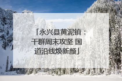 永兴县黄泥镇：干群周末攻坚 国道沿线焕新颜
