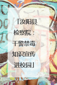 汝阳县检察院：干警禁毒知识宣传进校园