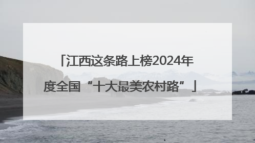 江西这条路上榜2024年度全国“十大最美农村路”