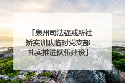 泉州司法强戒所社矫实训队临时党支部扎实推进队伍建设