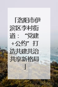 洛阳市伊滨区李村街道：“党建+公约”打造共建共治共享新格局
