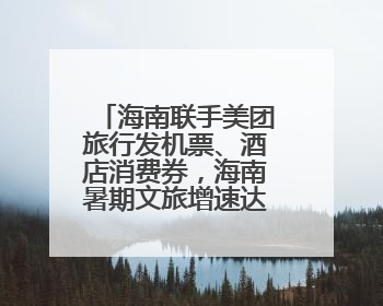 海南联手美团旅行发机票、酒店消费券，海南暑期文旅增速达62%