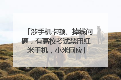 涉手机卡顿、掉线问题，有高校考试禁用红米手机，小米回应