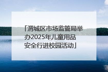 渭城区市场监管局举办2025年儿童用品安全行进校园活动