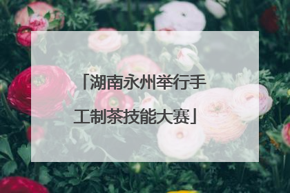 湖南永州举行手工制茶技能大赛