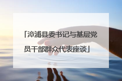 漳浦县委书记与基层党员干部群众代表座谈