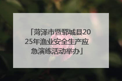 菏泽市暨郓城县2025年渔业安全生产应急演练活动举办