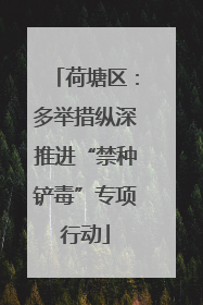 荷塘区：多举措纵深推进“禁种铲毒”专项行动