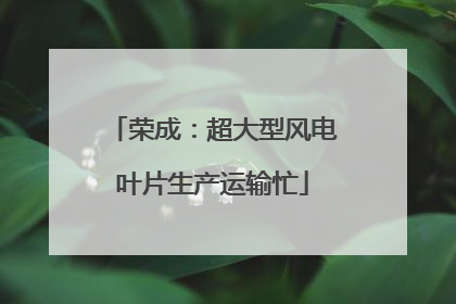 荣成：超大型风电叶片生产运输忙