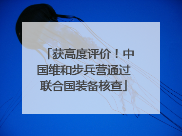 获高度评价！中国维和步兵营通过联合国装备核查