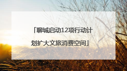 聊城启动12项行动计划扩大文旅消费空间