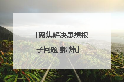 聚焦解决思想根子问题 郝 炜