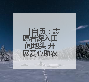 自贡：志愿者深入田间地头 开展爱心助农活动