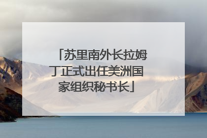 苏里南外长拉姆丁正式出任美洲国家组织秘书长