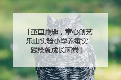 茧里藏趣，童心创艺 乐山实验小学养蚕实践绘就成长画卷