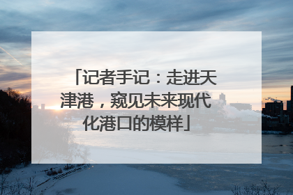记者手记：走进天津港，窥见未来现代化港口的模样
