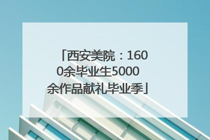 西安美院：1600余毕业生5000余作品献礼毕业季