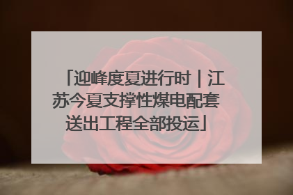 迎峰度夏进行时｜江苏今夏支撑性煤电配套送出工程全部投运
