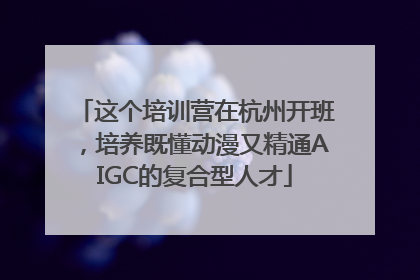 这个培训营在杭州开班，培养既懂动漫又精通AIGC的复合型人才