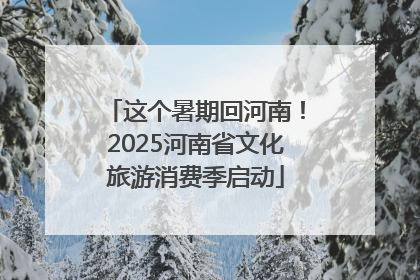 这个暑期回河南！2025河南省文化旅游消费季启动