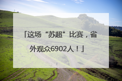 这场“苏超”比赛，省外观众6902人！