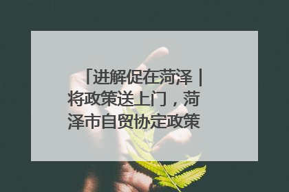 进解促在菏泽｜将政策送上门，菏泽市自贸协定政策专题宣讲会召开