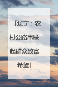 辽宁：农村公路串联起群众致富希望