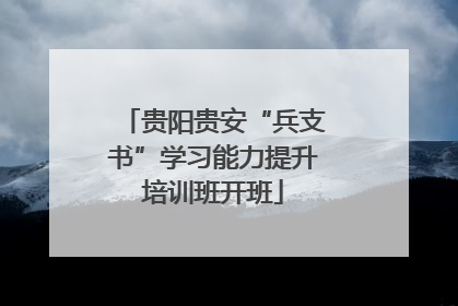 贵阳贵安“兵支书”学习能力提升培训班开班
