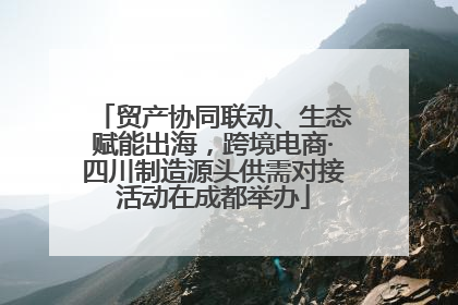 贸产协同联动、生态赋能出海，跨境电商·四川制造源头供需对接活动在成都举办