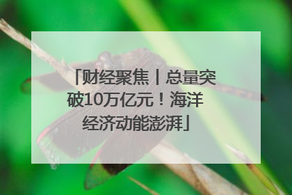 财经聚焦丨总量突破10万亿元！海洋经济动能澎湃
