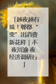 越夜越有味！郫都“变”出消费新花样｜不夜川渝·夜经济调研行