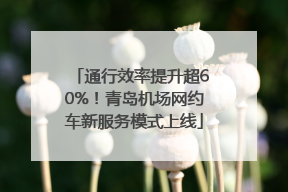 通行效率提升超60%！青岛机场网约车新服务模式上线