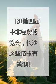 逛第四届中非经贸博览会，长沙这些路段有管制