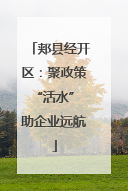郏县经开区：聚政策“活水” 助企业远航