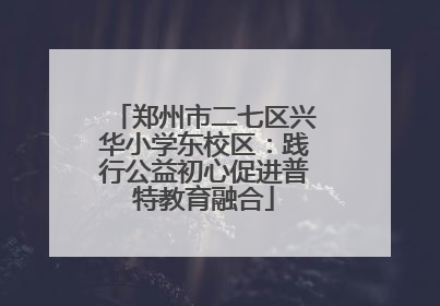 郑州市二七区兴华小学东校区：践行公益初心促进普特教育融合
