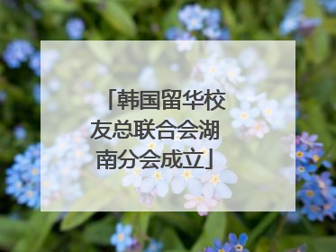 韩国留华校友总联合会湖南分会成立