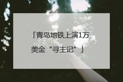 青岛地铁上演1万美金“寻主记”