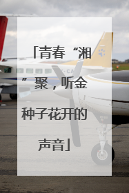 青春“湘”聚，听金种子花开的声音