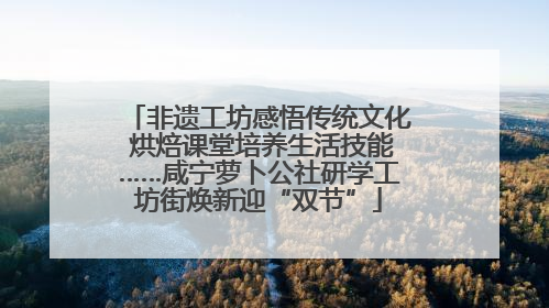 非遗工坊感悟传统文化 烘焙课堂培养生活技能……咸宁萝卜公社研学工坊街焕新迎“双节”