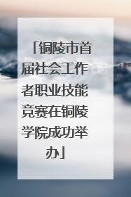 铜陵市首届社会工作者职业技能竞赛在铜陵学院成功举办