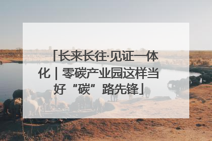 长来长往·见证一体化｜零碳产业园这样当好“碳”路先锋