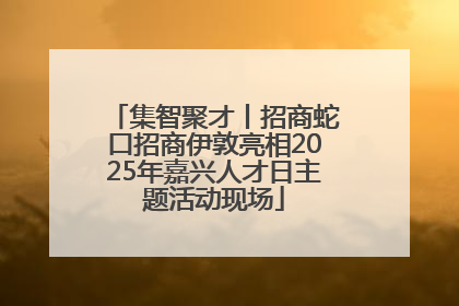 集智聚才丨招商蛇口招商伊敦亮相2025年嘉兴人才日主题活动现场