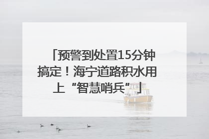 预警到处置15分钟搞定！海宁道路积水用上“智慧哨兵”