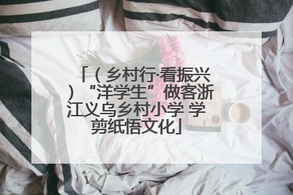 （乡村行·看振兴）“洋学生”做客浙江义乌乡村小学 学剪纸悟文化