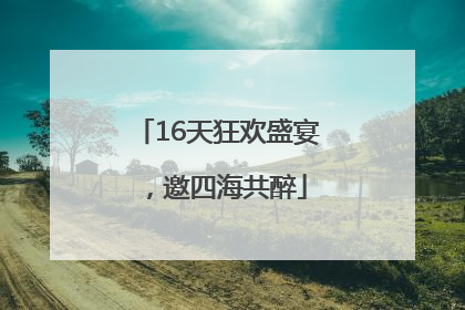 16天狂欢盛宴，邀四海共醉