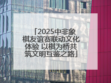 2025中非象棋友谊赛联动文化体验 以棋为桥共筑文明互鉴之路